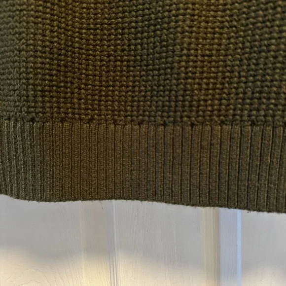 Market & Spruce Deep Olive Green Cowl Neck Sweater - Picture 4 of 9